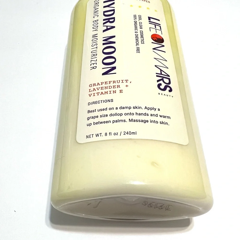 Life on Mars Hydra Moon Organic Body Moisturizer Grapefruit, Lavender, Vitamin E